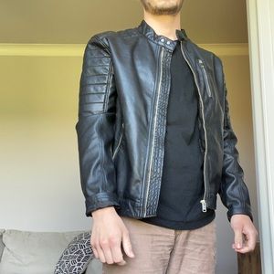 H&M Black (Faux) Leather Jacket